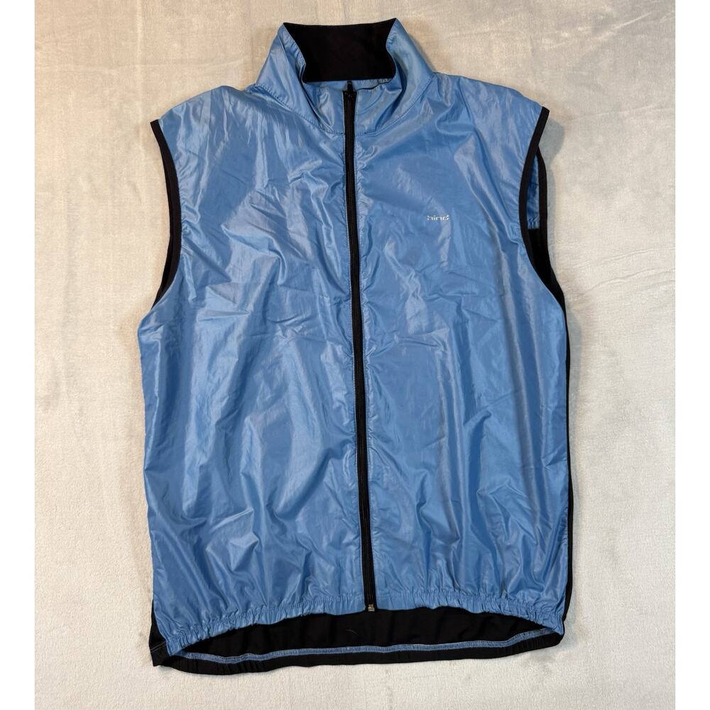 Vintage Hind Blue Black Mesh Back Running Cycling Wind Vest Size L 1990s